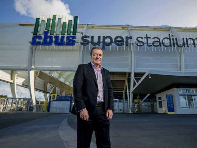 Titans CEO Graham Annesley out the front of CBUS Super Stadium in Robina. Picture: Jerad Williams