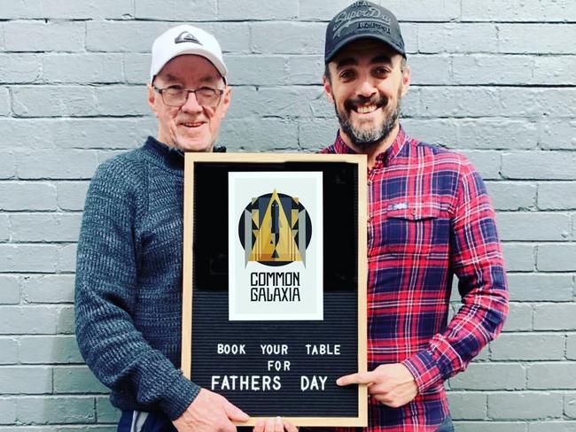 Troy Pannell, right, on the Instagram page for Common Galaxia, a cafe he owned in Melbourne.