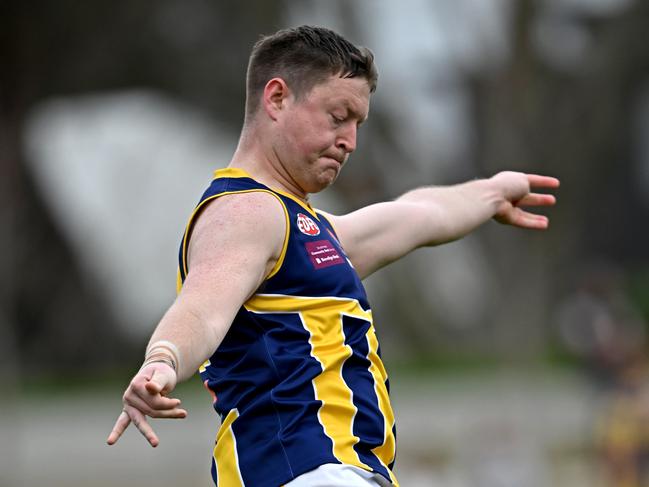 RupertswoodÃs Shaun Stewart during the EDFL Deer Park v Rupertswood football match in Coburg, Saturday, Aug. 26, 2023. Picture: Andy Brownbill