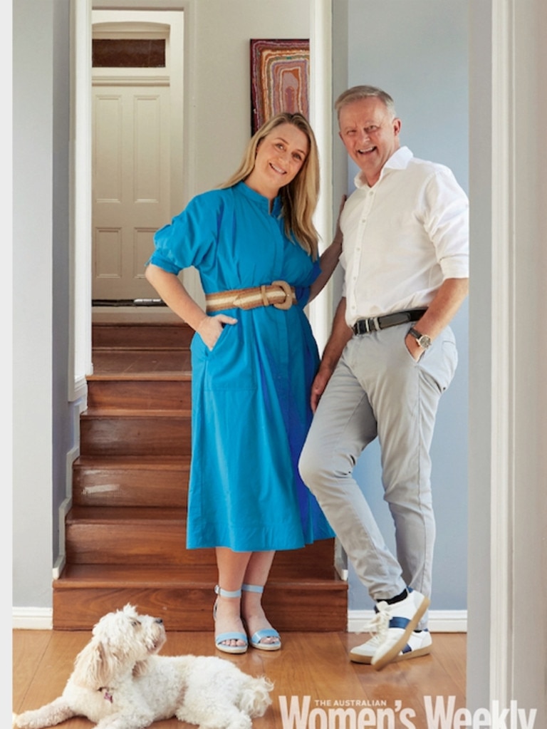 The Labor Leader and his, partner of two years Jodie Haydon. Picture: Alana Landsberry