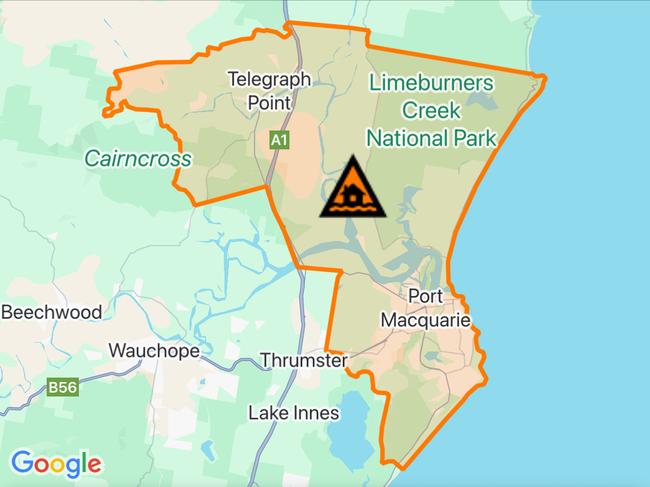 NSW floods: Suburbs at risk. Picture: Hazards Near Me NSW