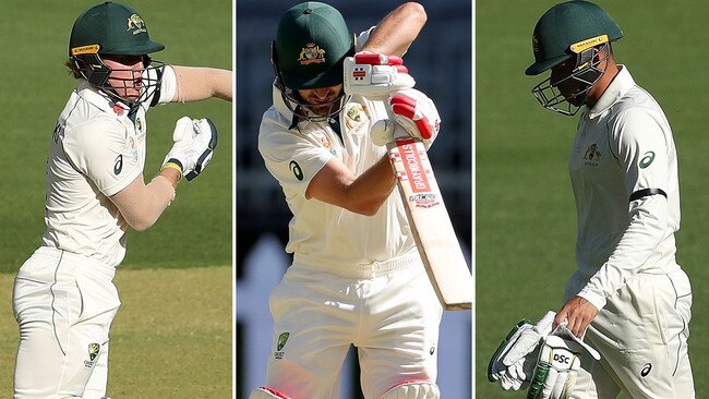 Will Pucovski, Joe Burns and Usman Khawaja have failed to impress with the bat. Picture: Getty Images/AAP