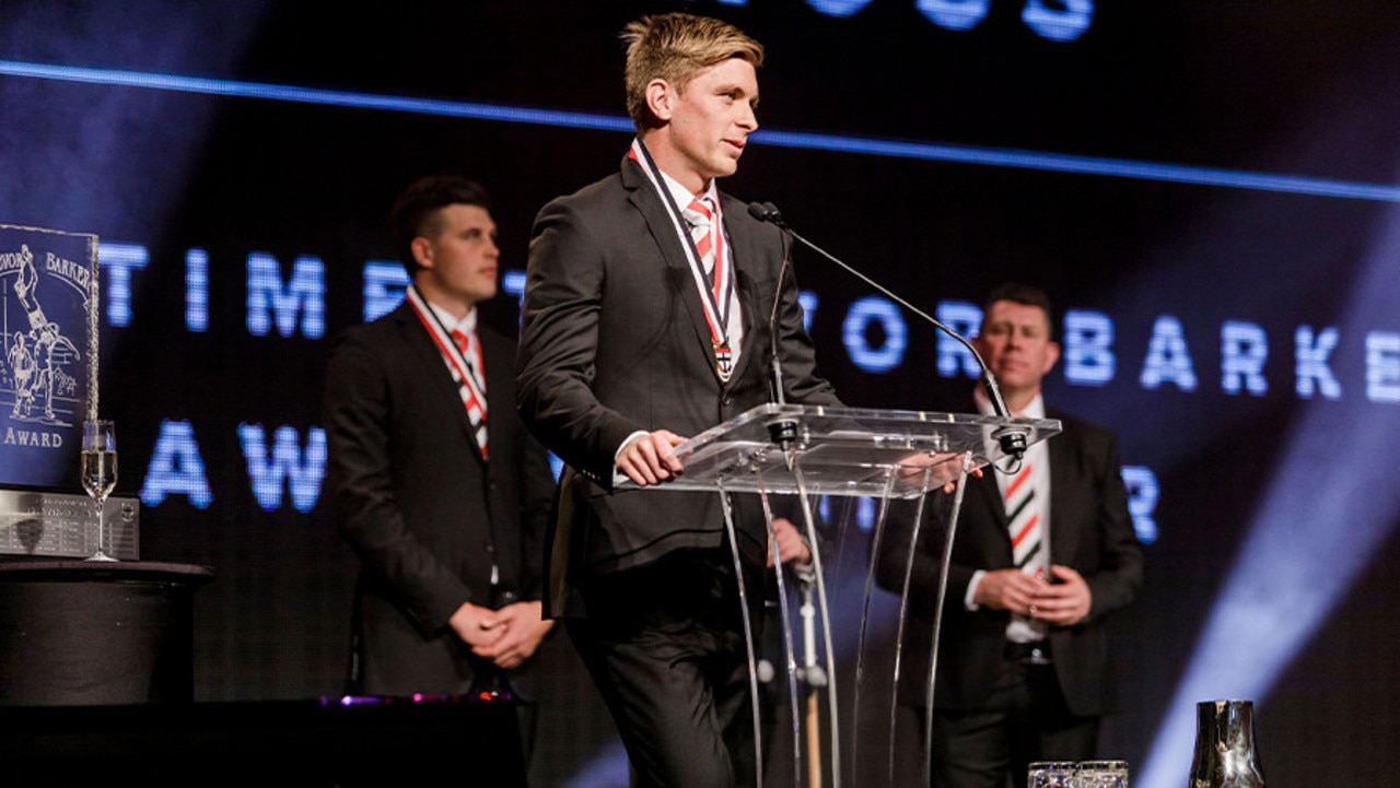 Seb Ross won the 2019 St Kilda Best and Fairest award. Picture: saints.com.au