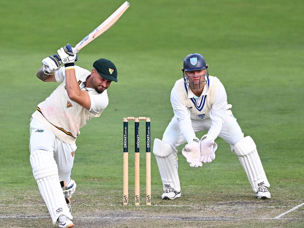 Tasmania opening bat Jake Weatherald finished with the most runs for the season in the Sheffield Shield. (Photo by Steve Bell/Getty Images)