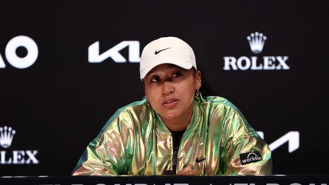 Osaka opens up on her disappointment during a press conference. (Photo by David GRAY / AFP)