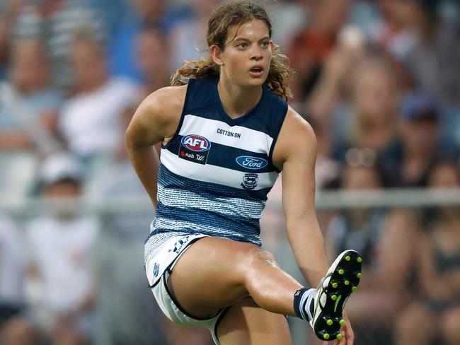 Geelong’s Nina Morrison. Picture: MICHAEL WILLSON/AFL MEDIA/GETTY IMAGES