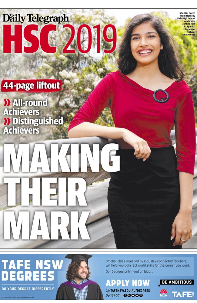 Don’t miss The Daily Telegraph’s 44-page HSC lift out in Wednesday's paper.