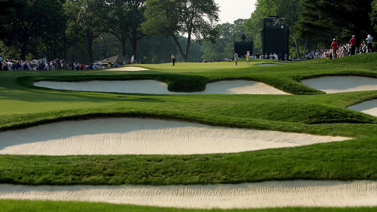 A general view of the 12th hole at Winged Foot Golf Club.