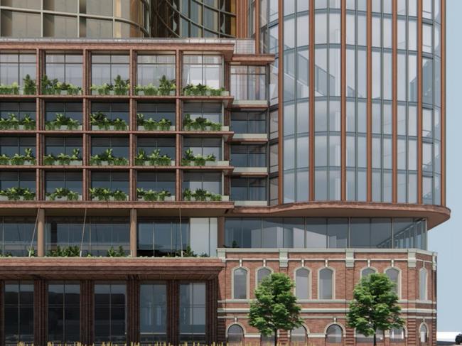 The proposed development would keep the facade of the Austral Otis building. Picture: Supplied