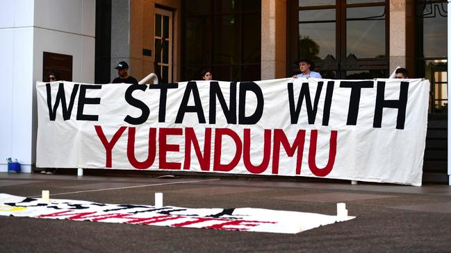 The vigil for Kumanjayi White. Picture: Zizi Averill