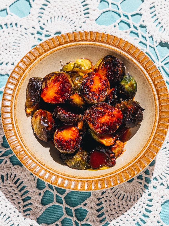 Brussels sprouts in hot honey at House of George