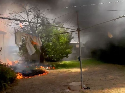 Seaton house fire where an elderly woman was rescued by some tradies . Picture: 7NEWS