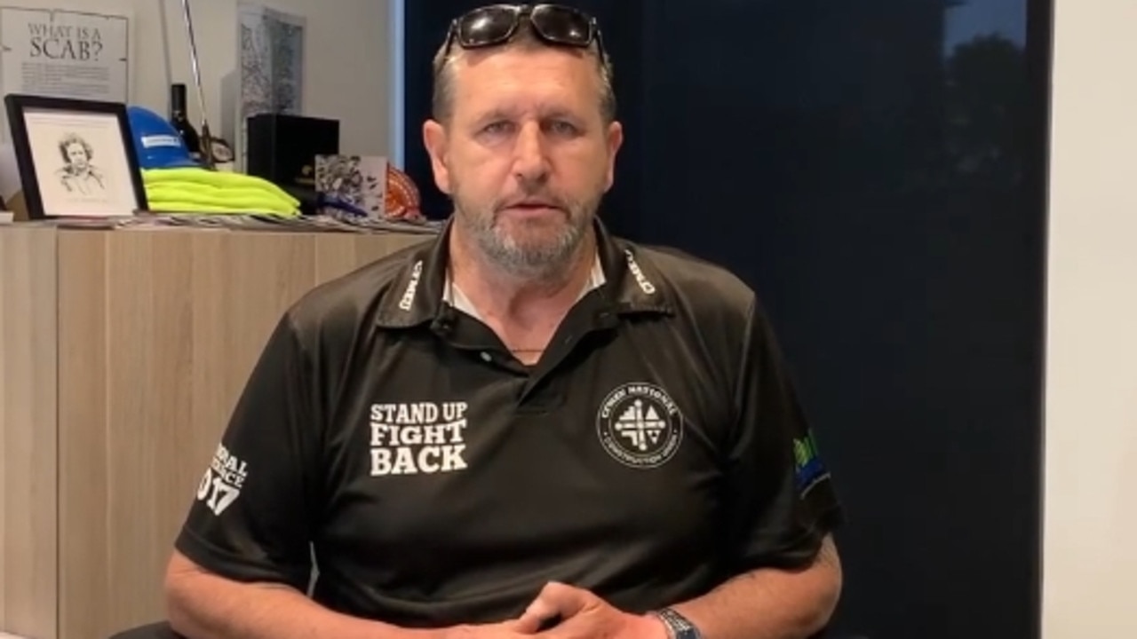 NSW CFMEU state secretary Darren Greenfield. Picture: Facebook