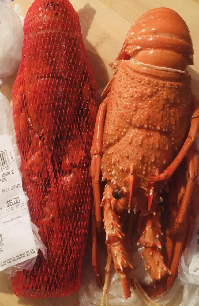 Shopper buys lobster for $6. Picture: Facebook/Markdown Addicts Australia