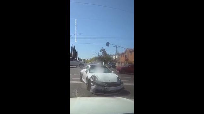 Half a million dollar Porsche smashed up after ute runs red light ...