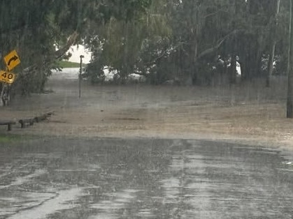 A photo posted to Facebook by Paul Brown-Esquire showed the corner of Melbourne and Cambridge Street at Rocklea covered by water.