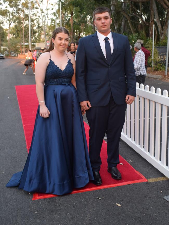 Maddison Porter and Blake Sanderson at the North Rockhampton High School Formal 2023.