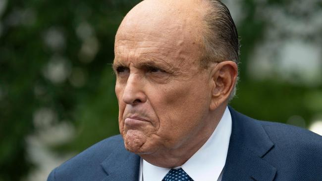 Rudy Giuliani has left hospital after a four day stay, where he was treated for COVID-19. Picture: Jim Watson/AFP