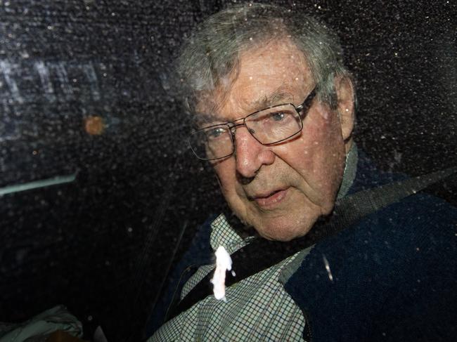 Cardinal George Pell arrives at the Seminary Of The Good Shepherd in Sydney, Wednesday, April 8, 2020. After 405 days behind bars, Cardinal Pell was acquitted of child sex abuse convictions. (AAP Image/Bianca De Marchi) NO ARCHIVING