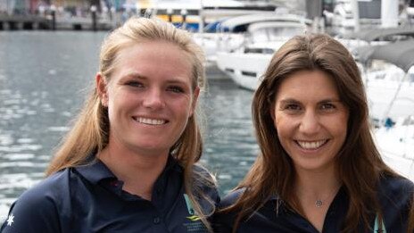 Mara Stransky and Lisa Darmanin both raced at the Tokyo Olympics and are now part of Australia's youth and women's America's Cup Challenge squad.