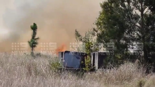 Bushfire blazes south of border (9 News)