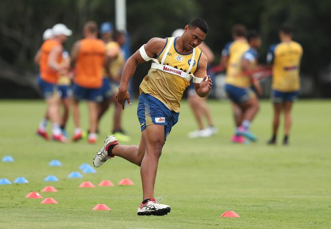 Highly-rated Eels young gun Stefano Utoikamanu. Picture: Brett Costello