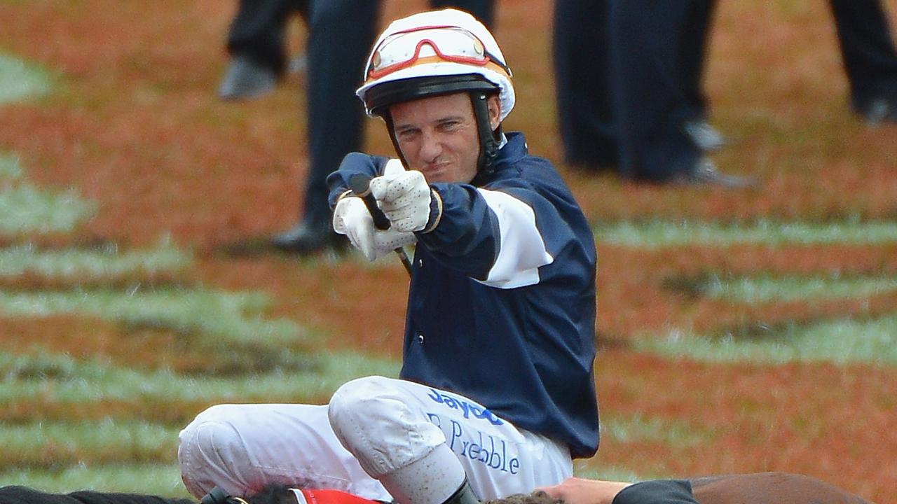 2012 Melbourne Cup. 3200m. Brett Prebble wins on Green Moon. Picture: Salpigtidis George