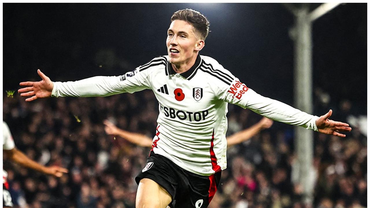 Harry Wilson celebrates scoring the winner for Fulham.