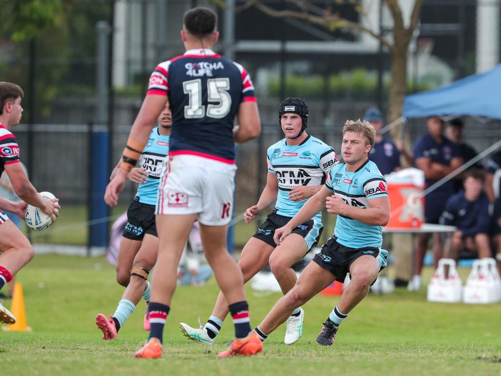 Kaden Garner &amp; Callum Grantham ready to meet Chaice Bailey. Picture: Adam Wrightson Photography