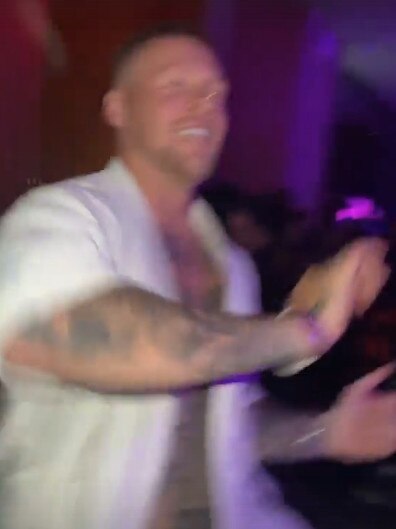 Collingwood star Jordan De Goey partying in New York. Picture: Instagram