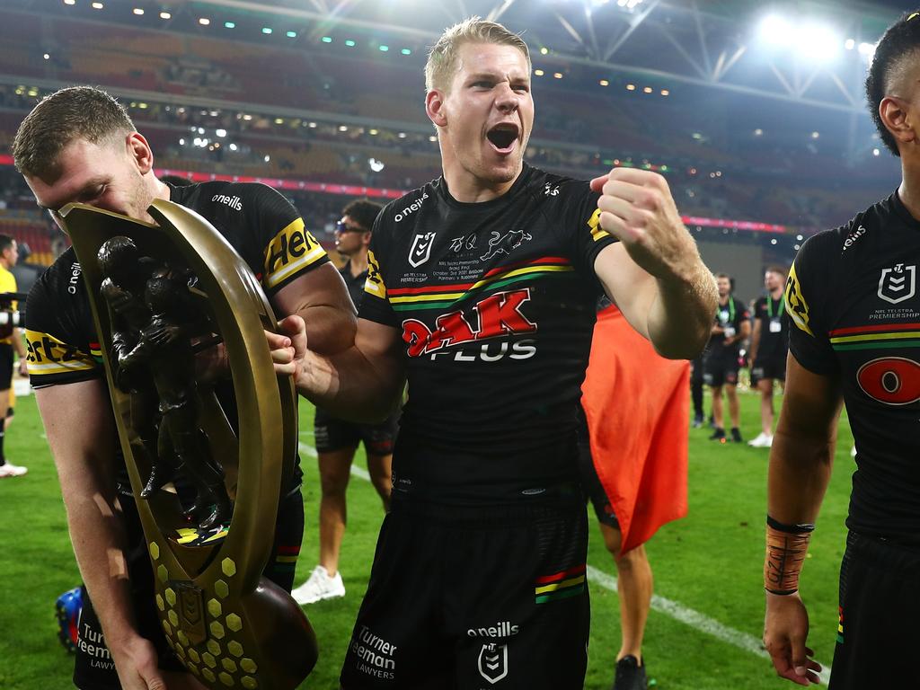 Premiership-winning Penrith centre Matt Burton is also Canterbury Bulldogs bound in 2022. Photo: Chris Hyde/Getty Images.