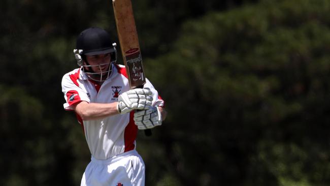 Romsey captain-coach Ben Way in action.