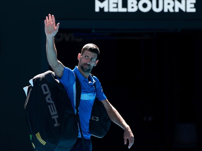 Djokovic was forced to retire due to the injury. Picture: Getty Images