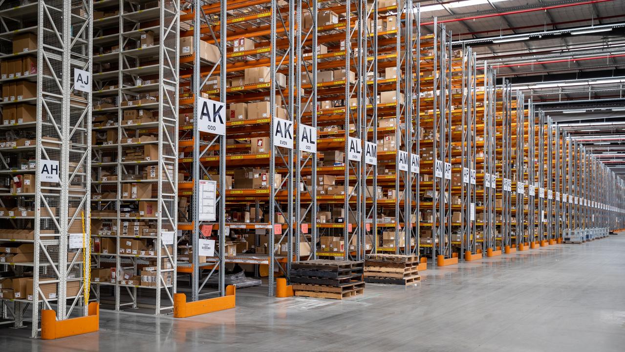 Warehouse storage at the ADF’s Joint Logistics Unit-East facility at Moorebank, NSW.