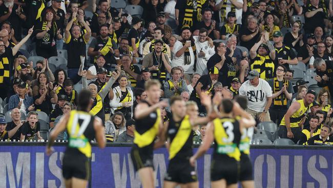 The Tiger Army will be back at the MCG in 2022. Picture: Michael Klein