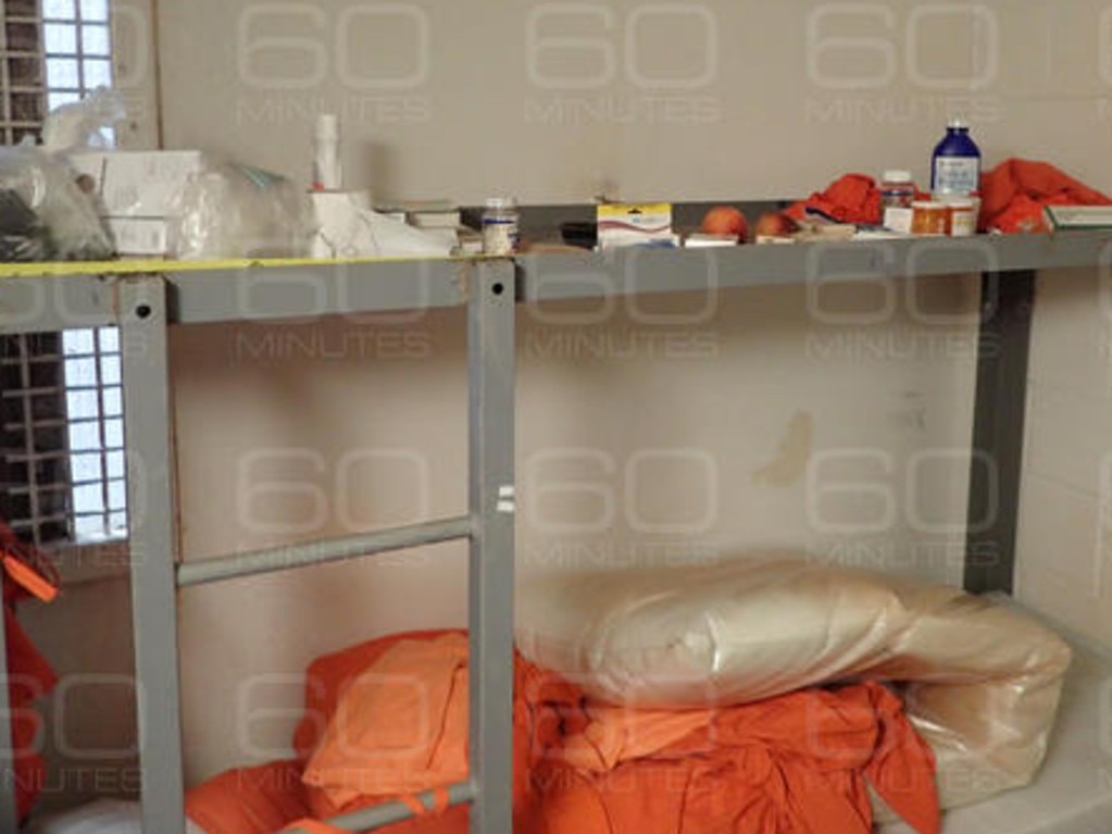 The bunks in Epstein’s cell. Picture: 60 Minutes/CBS