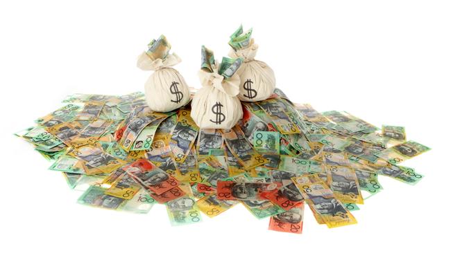 Australian money cash, debt, notes, coins generic. Picture: istock