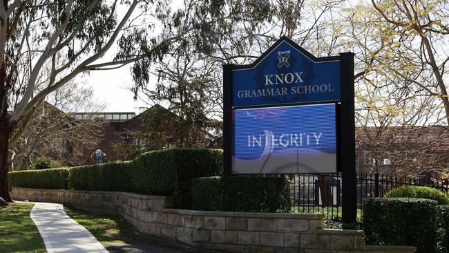 A person claiming to be a staff member at Knox Grammar School has taken to social media. Picture: Tim Hunter.