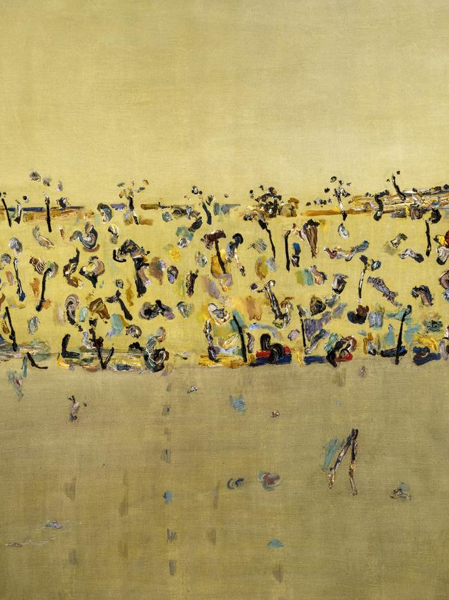 The Fred Williams painting, Yellow Landscape, Lysterfield I, which sold for almost $2 million at Philip Bacon Galleries in Brisbane. Picture: Carl D Warner