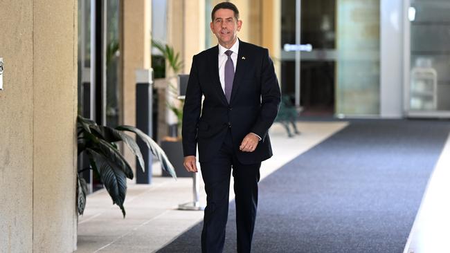 Queensland Treasurer and Minister for Trade and Investment Cameron Dick after Glencore's announcement about its Mount Isa Copper operations. Picture: Dan Peled/NCA NewsWire