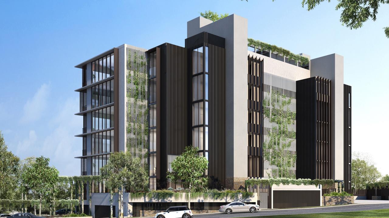 Toowoomba's FKG Group’s plans for a seven-storey apartment tower along Kitchener Street, overlooking Mothers Memorial. Designs by Feather and Lawry.