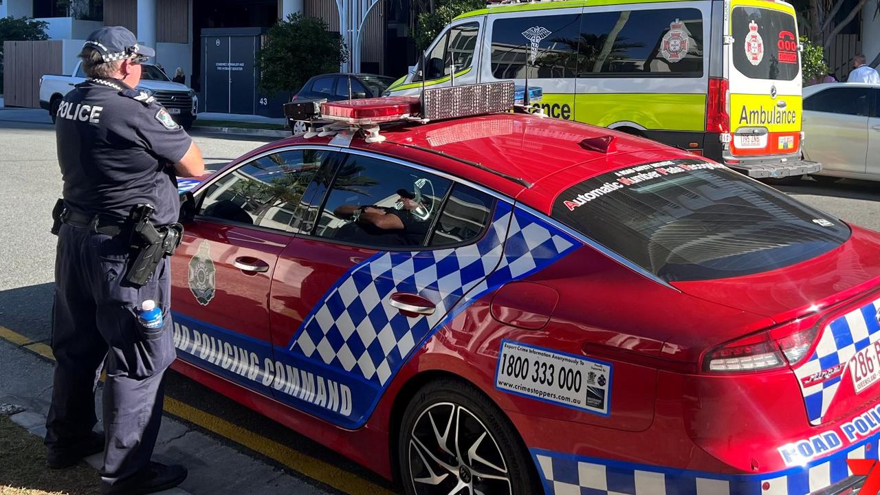 Police have declared a crime scene at Mermaid Beach after the death of a little girl. Picture: Channel 7 News