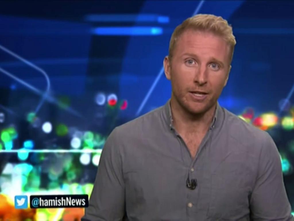 Network Ten has been slammed after a clarification on a report from Hamish Macdonald (pictured) was hidden at the bottom of a Terms of Use page. Picture: Channel 10