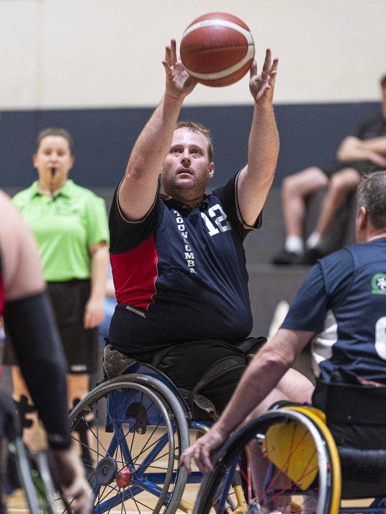 Lachlan Steinohrt of SW Toowoomba against SW Brisbane.