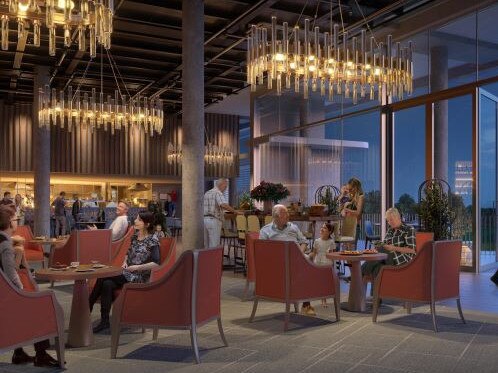 Artist's impression of the club restaurant.