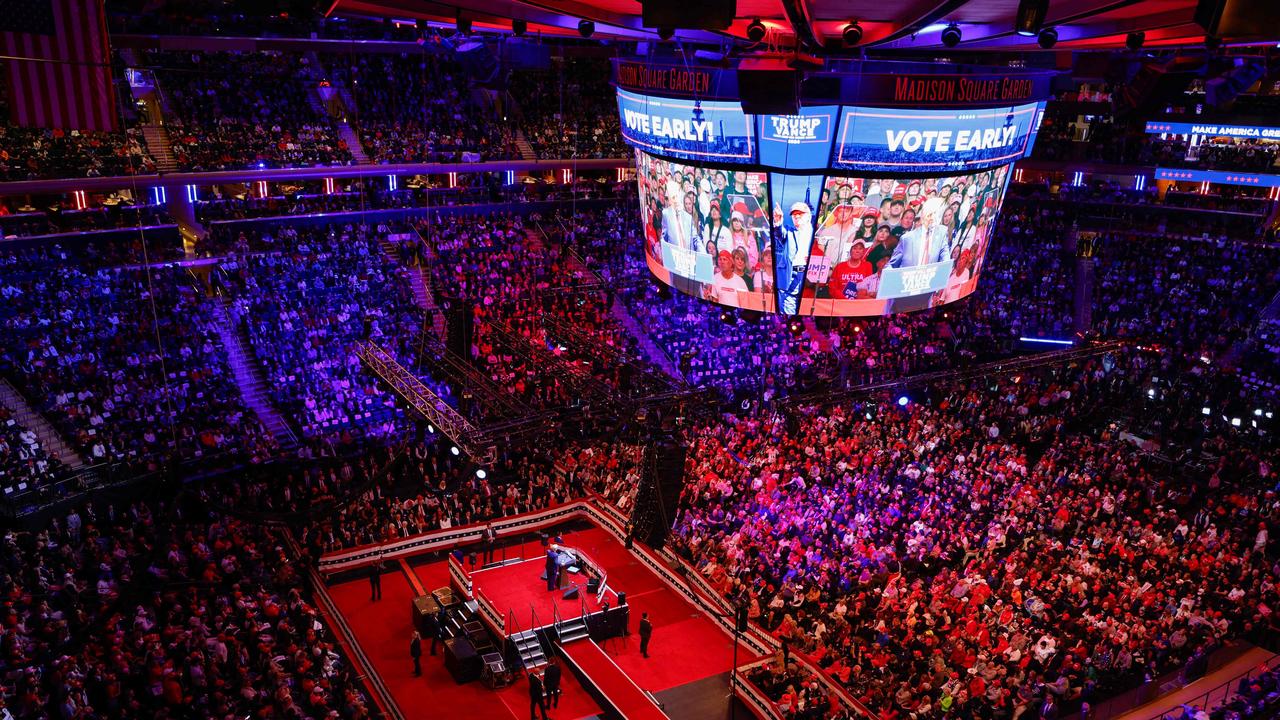 Madison Square Harden was full for Trump’s rally. Picture: Anna MoneymakerGetty Images via AFP