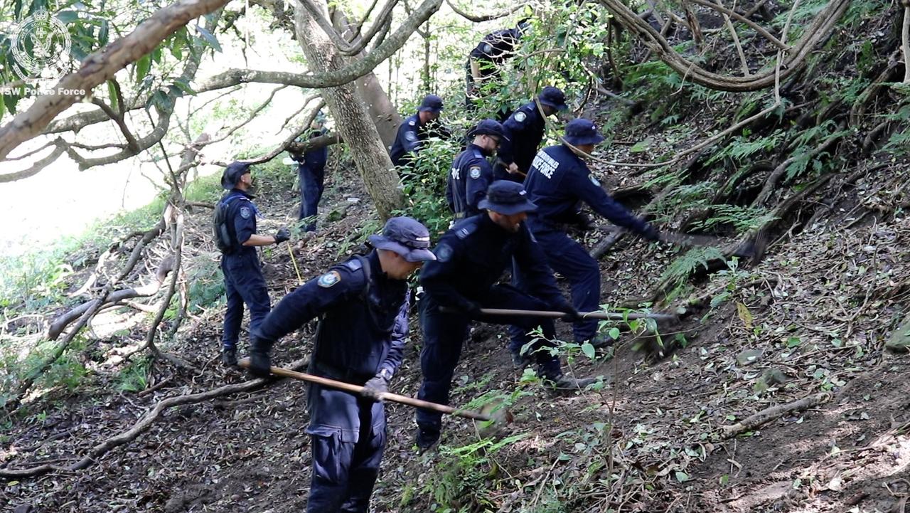 Following the public appeal about the Holden, police searched bushland near Wollongong. Picture: NSW Police