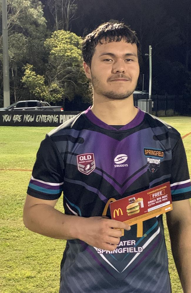 Springfield Panther backrower Keanu Woetai.