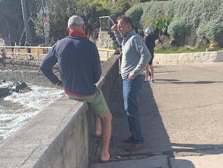 Tony Abbott was spotted maskless in Manly. Picture: Supplied