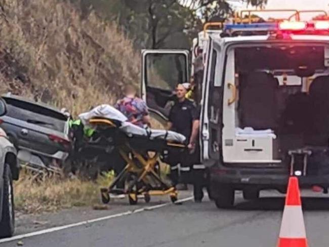 A woman was removed from a car following a single vehicle accident on Yeppoon-Rockhampton Rd in the Limestone Creek area about 7.30am on Monday, October 14.